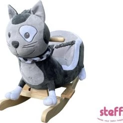 STEFF - Schommelpaard - Hobbelpaard - Kat - Poes - 1 Tot 4 Jaar - Met Veiligheidsriem