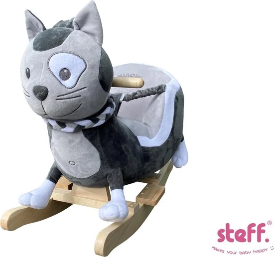 STEFF - Schommelpaard - Hobbelpaard - Kat - Poes - 1 Tot 4 Jaar - Met Veiligheidsriem 1 STEFF - Schommelpaard - Hobbelpaard - Kat - Poes - 1 Tot 4 Jaar - Met Veiligheidsriem