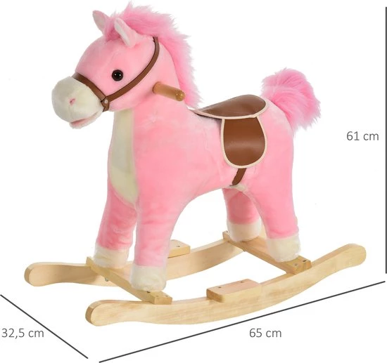 Zenzee Hobbeldier - Hobbelpaard - Paarden - Speelgoed Voor 36-72 Maanden - 65L X 32,5W X 61H Cm - Roze 4 Zenzee Hobbeldier - Hobbelpaard - Paarden - Speelgoed Voor 36-72 Maanden - 65L X 32,5W X 61H Cm - Roze - Afbeelding 4