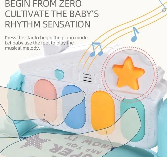 DARENCI DARE Darenci Babygym - Speeltjes En Piano Voor Baby 0-1 Jaar - Babymat - Baby Speelmat - Interactief Speelmat - Multicolor 5 DARENCI DARE Darenci Babygym - Speeltjes En Piano Voor Baby 0-1 Jaar - Babymat - Baby Speelmat - Interactief Speelmat - Multicolor - Afbeelding 5