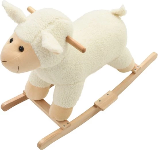 VidaXL Hobbeldier Schaap 78x34x58 Cm Pluche Wit 3 VidaXL Hobbeldier Schaap 78x34x58 Cm Pluche Wit - Afbeelding 3