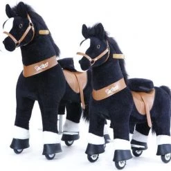 PonyCycle Zwart Met Witte Bles, Klein - U326 11 PonyCycle Zwart Met Witte Bles, Klein - U326 -babygyms Winkel 550x527 12