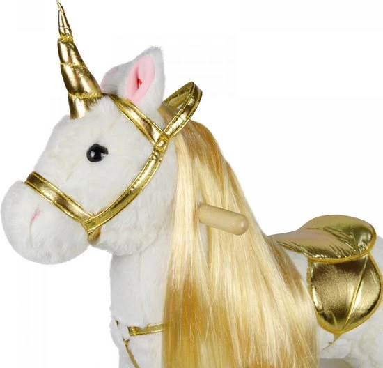 Infantastic GoodVibes - Hobbelpaard Voor Kinderen - Schommelpaard Unicorn - Stevige Constructie - Knuffelzacht Met Geluidseffecten - Gouden Eenhoorn 4 Infantastic GoodVibes - Hobbelpaard Voor Kinderen - Schommelpaard Unicorn - Stevige Constructie - Knuffelzacht Met Geluidseffecten - Gouden Eenhoorn - Afbeelding 4