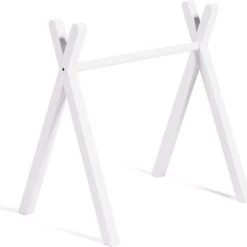 Kave Home - Maralis Tipi Babygym Gemaakt Van Massief Beukenhout Met Een Witte Afwerking