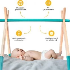 PRETTY PIP® Babygym Houten Baby Speelgoed Vanaf 0 Jaar - Kraamcadeau - Veilig - CE Gecertificeerd - Baby - Houten Speelgoed - Babyshower Cadeau - Beukenhout - Verschillende Kleuren- Zonder Hangers - Blauw Groen 24 PRETTY PIP® Babygym Houten Baby Speelgoed Vanaf 0 Jaar - Kraamcadeau - Veilig - CE Gecertificeerd - Baby - Houten Speelgoed - Babyshower Cadeau - Beukenhout - Verschillende Kleuren- Zonder Hangers - Blauw Groen -babygyms Winkel 550x529 8