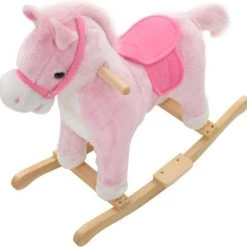 VidaXL Hobbeldier Paard 65x32x58 Cm Pluche Roze 9 VidaXL Hobbeldier Paard 65x32x58 Cm Pluche Roze -babygyms Winkel 550x535 18