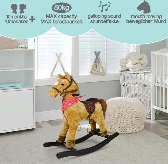 Infantastic® Hobbelpaard - Vanaf 1 Jaar - Met Geluidseffecten - Schommelspeelgoed 1 Infantastic® Hobbelpaard - Vanaf 1 Jaar - Met Geluidseffecten - Schommelspeelgoed