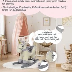 Infantastic-schommeldier, Schommel Eenhoorn, Hobbel Eenhoorn-schommel Paard- Muziekfunctie -babygyms Winkel 550x541 13