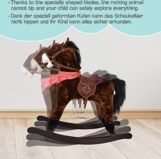 Infantastic GoodVibes - Hobbelpaard Voor Kinderen - Schommelpaard - Stevige Constructie - Knuffelzacht Met Geluidseffecten - Andalusiër Donkerbruin 10 Infantastic GoodVibes - Hobbelpaard Voor Kinderen - Schommelpaard - Stevige Constructie - Knuffelzacht Met Geluidseffecten - Andalusiër Donkerbruin - Afbeelding 10