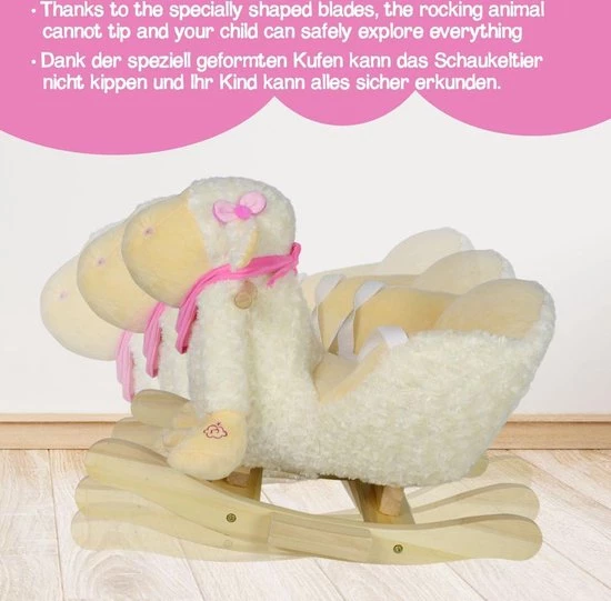Infantastic- Hobbeldier, Schommel Schaapje, Hobbel Schaap- Muziekfunctie 7 Infantastic- Hobbeldier, Schommel Schaapje, Hobbel Schaap- Muziekfunctie - Afbeelding 7