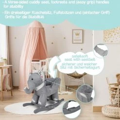 Infantastic GoodVibes - Hobbelpaard Voor Baby En Kind - Schommel Olifant - Stevige Constructie - Knuffelzacht Met Geluidseffecten - Grijs 22 Infantastic GoodVibes - Hobbelpaard Voor Baby En Kind - Schommel Olifant - Stevige Constructie - Knuffelzacht Met Geluidseffecten - Grijs -babygyms Winkel 550x542 13
