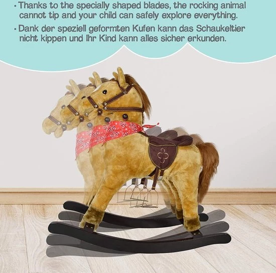 Trend24 Hobbelpaard - Schommelpaard - Hobbeldier - 74 X 30 X 64 Cm - Hout - Max 50KG 3 Trend24 Hobbelpaard - Schommelpaard - Hobbeldier - 74 X 30 X 64 Cm - Hout - Max 50KG - Afbeelding 3