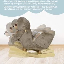 Infantastic Hobbelpaard - Hobbeldier - Schommelpaard - Vanaf 10 Maanden - Met Geluid - 61 X 32 X 52 Cm - Pluche - Bruin -babygyms Winkel 550x543 14