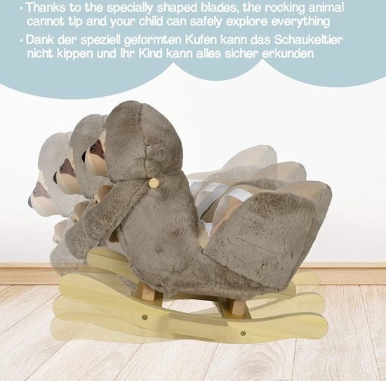 Infantastic- Hobbeldier -schommel Luiaard, Hobbelluiaard, Muziekfunctie 7 Infantastic- Hobbeldier -schommel Luiaard, Hobbelluiaard, Muziekfunctie - Afbeelding 7