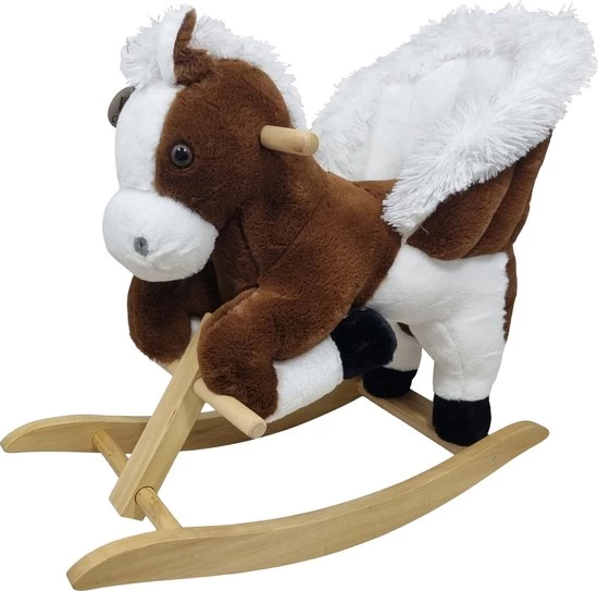 Playwood Pluche Hobbelpaard Steigerend Schommelpaard Met Geluid 1 Playwood Pluche Hobbelpaard Steigerend Schommelpaard Met Geluid