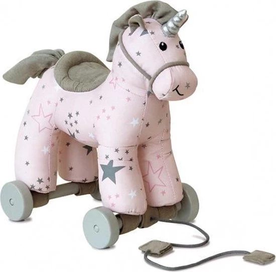 Little Bird Told Me - Celeste De Eenhoorn - Trekpaardje - Roze En Grijs 9 Little Bird Told Me - Celeste De Eenhoorn - Trekpaardje - Roze En Grijs - Afbeelding 9