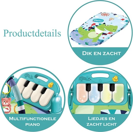 Ibi-Inn Babygym Met Speeltjes En Piano Voor Baby 0-3 Jaar - Babymat - Baby Speelmat - Interactief Speelmat 6 Ibi-Inn Babygym Met Speeltjes En Piano Voor Baby 0-3 Jaar - Babymat - Baby Speelmat - Interactief Speelmat - Afbeelding 6