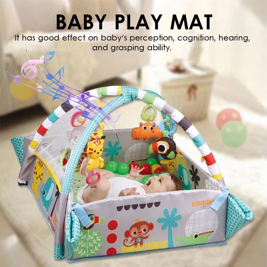 Merkloos Babygym- Speelmat Met Speelboog - Speelkleed Baby Met Boog - Baby Speelgoed Met Muzik - Ballenbak Met Aanpasbare Wanden - Vanaf 0 Maanden - Groen 2 Merkloos Babygym- Speelmat Met Speelboog - Speelkleed Baby Met Boog - Baby Speelgoed Met Muzik - Ballenbak Met Aanpasbare Wanden - Vanaf 0 Maanden - Groen - Afbeelding 2