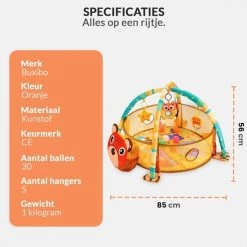 Buxibo - Baby Gym Ballenbak Inclusief 30 Ballen - Activity Centre Voor Baby/Peuter - Speelkleed/Ballenbak Inclusief Opbergzak Voor De Ballen - Beertje -babygyms Winkel 550x550 206