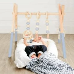 Thuys – Babygym Hout – Speelboog Baby – Speelgoed Baby - Trendy/Hout/Grijs/45x37.5x47.5cm -babygyms Winkel 550x550 350