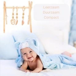 Thuys – Babygym Hout – Speelboog Baby – Speelgoed Baby - Trendy/Hout/Grijs/45x37.5x47.5cm -babygyms Winkel 550x550 351