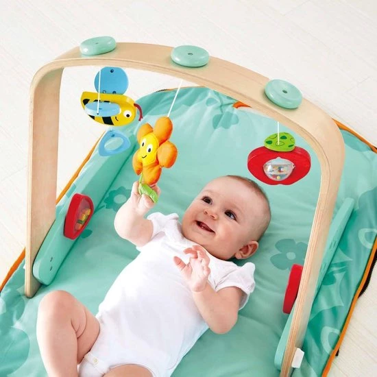 Hape Baby-gym Met Speelkleed |Draagbaar 5-delig Groen 8 Hape Baby-gym Met Speelkleed |Draagbaar 5-delig Groen - Afbeelding 8