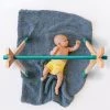 PRETTY PIP® Babygym Houten Baby Speelgoed Vanaf 0 Jaar - Kraamcadeau - Veilig - CE Gecertificeerd - Baby - Houten Speelgoed - Babyshower Cadeau - Beukenhout - Verschillende Kleuren- Zonder Hangers - Blauw Groen