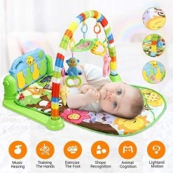 Babygym, Baby Cadeau - Jongen & Meisje, Dierenvriendjes Speelmat, Interactief Speelgoed - Multikleuren. -babygyms Winkel 550x550 514