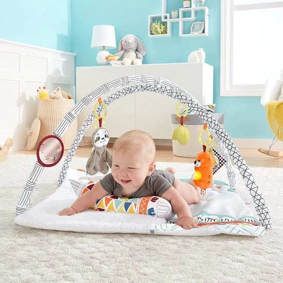 Babygym, Baby Cadeau - Jongen & Meisje, Dierenvriendjes Speelmat, Interactief Speelgoed – Multikleuren 3 Babygym, Baby Cadeau - Jongen & Meisje, Dierenvriendjes Speelmat, Interactief Speelgoed – Multikleuren - Afbeelding 3