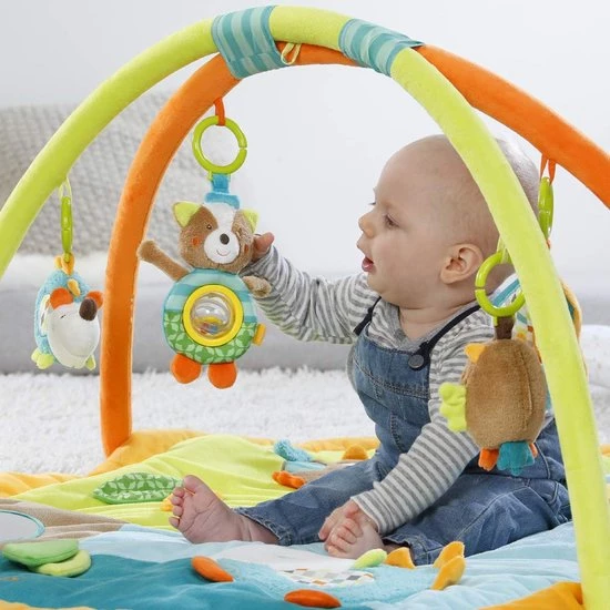 Babygym, Baby Cadeau - Jongen & Meisje, Dierenvriendjes Speelmat, Interactief Speelgoed - Multikleuren. 2 Babygym, Baby Cadeau - Jongen & Meisje, Dierenvriendjes Speelmat, Interactief Speelgoed - Multikleuren. - Afbeelding 2