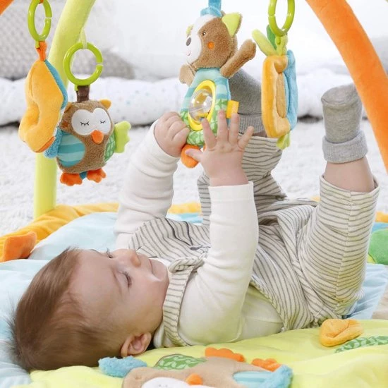 Babygym, Baby Cadeau - Jongen & Meisje, Dierenvriendjes Speelmat, Interactief Speelgoed - Multikleuren. 5 Babygym, Baby Cadeau - Jongen & Meisje, Dierenvriendjes Speelmat, Interactief Speelgoed - Multikleuren. - Afbeelding 5