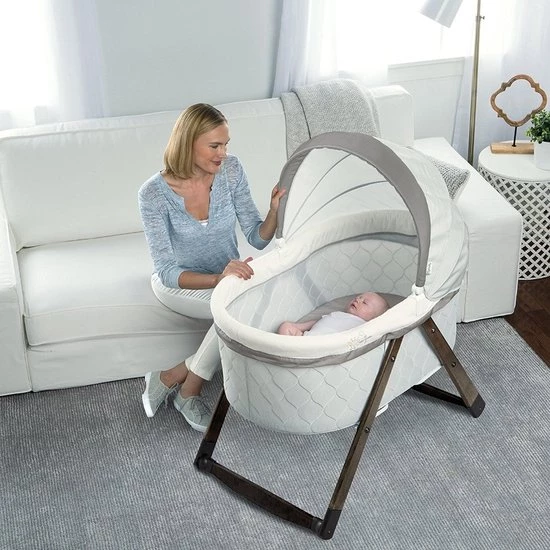 Bright Starts FoldAway Rocking Wood Bassinet - Carrington 3 Bright Starts FoldAway Rocking Wood Bassinet - Carrington - Afbeelding 3