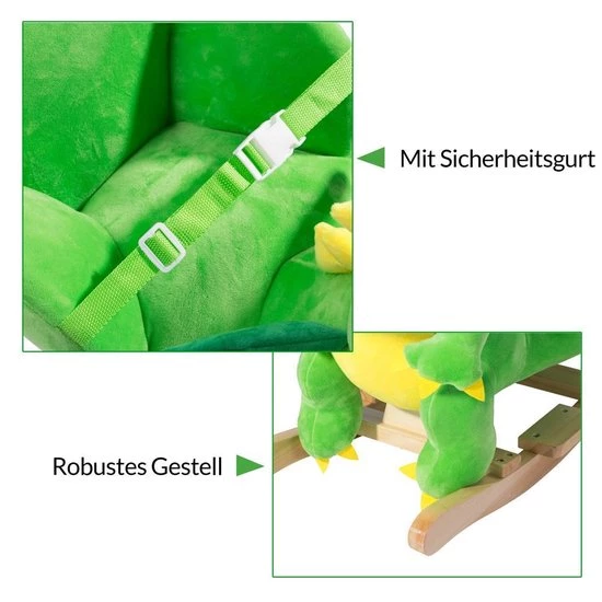 Spielwerk Schommelstoel Kinderen Dino Met Veiligheidsgordel 5 Spielwerk Schommelstoel Kinderen Dino Met Veiligheidsgordel - Afbeelding 5