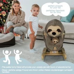 Infantastic Hobbelpaard - Hobbeldier - Schommelpaard - Vanaf 10 Maanden - Met Geluid - 61 X 32 X 52 Cm - Pluche - Bruin -babygyms Winkel 550x550 707