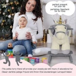 Infantastic-schommeldier, Schommel Eenhoorn, Hobbel Eenhoorn-schommel Paard- Muziekfunctie -babygyms Winkel 550x550 739