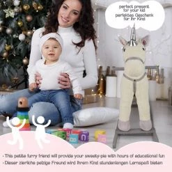 Infantastic GoodVibes - Hobbelpaard Voor Kinderen - Schommelpaard Silver Unicorn - Stevige Constructie - Knuffelzacht Met Geluidseffecten - Zilveren Eenhoorn -babygyms Winkel 550x550 786