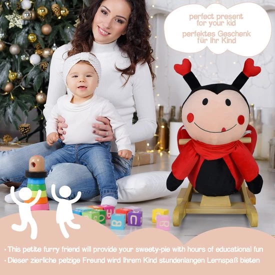 Infantastic GoodVibes - Hobbelpaard Voor Baby En Kind - Schommel Lieveheersbeest - Stevige Constructie - Knuffelzacht Met Geluidseffecten - Rood/Zwart Lieveheersbeestje 11 Infantastic GoodVibes - Hobbelpaard Voor Baby En Kind - Schommel Lieveheersbeest - Stevige Constructie - Knuffelzacht Met Geluidseffecten - Rood/Zwart Lieveheersbeestje - Afbeelding 11