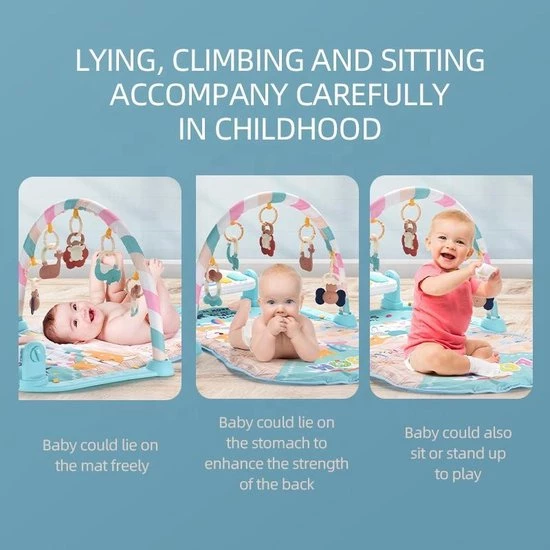 DMV Babygym - Speeltjes En Piano Voor Baby 0-1 Jaar - Babymat - Baby Speelmat - Interactief Speelmat - Multicolor 10 DMV Babygym - Speeltjes En Piano Voor Baby 0-1 Jaar - Babymat - Baby Speelmat - Interactief Speelmat - Multicolor - Afbeelding 10