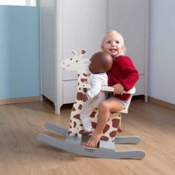 Childhome Hobbelfiguur Giraf Hout 69 Cm Wit/grijs -babygyms Winkel 550x550 815