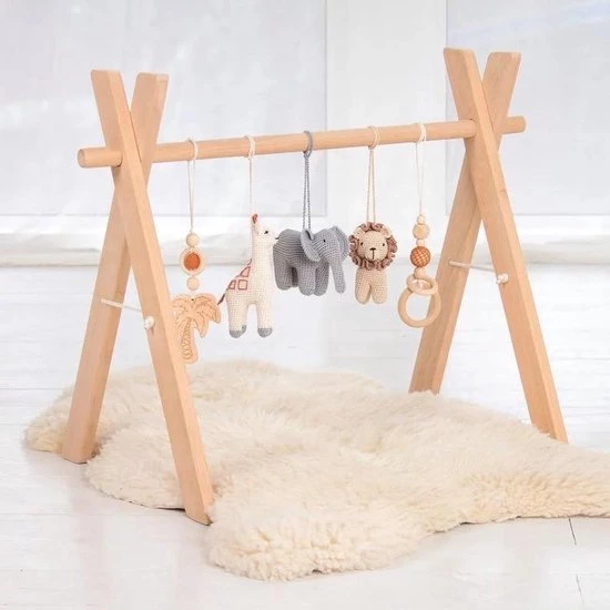 Merkloos Babygym Houten Baby Speelgoed Vanaf 0 Jaar - Kraamcadeau - Veilig - Ce Gecertificeerd - Houten Speelgoed - 5 Hangers - Gehaakt - Babyshower Cadeau - Hout - Verschillende Kleuren - Olifant - Leeuw - Giraffe - Palmboom - Baby Gym - Baby Rek 2 Merkloos Babygym Houten Baby Speelgoed Vanaf 0 Jaar - Kraamcadeau - Veilig - Ce Gecertificeerd - Houten Speelgoed - 5 Hangers - Gehaakt - Babyshower Cadeau - Hout - Verschillende Kleuren - Olifant - Leeuw - Giraffe - Palmboom - Baby Gym - Baby Rek - Afbeelding 2