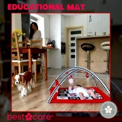 BabySenses For BestCare Contrasterende Educatieve Premium Babymat - Vormen | Rood, Zwart En Wit | 77x77x40cm | + 0m | Montessori Speelgoed | 100% Katoen | Machine Wasbaar | Oeko Tex Standard 100 -babygyms Winkel 550x552 10