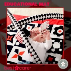 BabySenses For BestCare Contrasterende Educatieve Premium Babymat - Vormen | Rood, Zwart En Wit | 77x77x40cm | + 0m | Montessori Speelgoed | 100% Katoen | Machine Wasbaar | Oeko Tex Standard 100 -babygyms Winkel 550x552 11