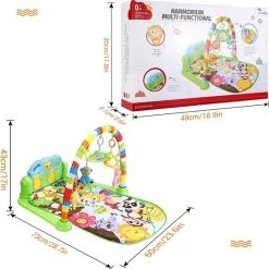 Deluxe HB Babygym - Zinaps Music Activity Mat, Baby Play Mat, Fitness Crawling Mat Met Soft Play Arch And Piano, Speel Boog Met 5 Verwijderbare Speelgoed Van 0 Maanden (groen) (WK 02129) -babygyms Winkel 550x554 4