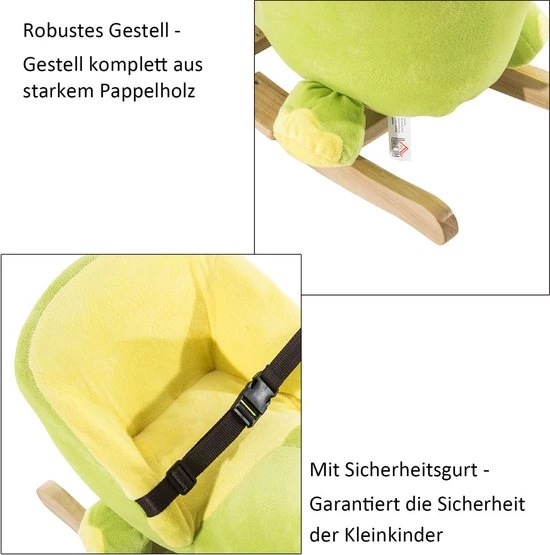 Merkloos Hobbeldraak Gemaakt Van Polar Fleece - Hobbelpaard - Hobbeldier 3 Merkloos Hobbeldraak Gemaakt Van Polar Fleece - Hobbelpaard - Hobbeldier - Afbeelding 3