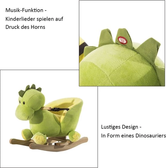 Merkloos Hobbeldraak Gemaakt Van Polar Fleece - Hobbelpaard - Hobbeldier 6 Merkloos Hobbeldraak Gemaakt Van Polar Fleece - Hobbelpaard - Hobbeldier - Afbeelding 6