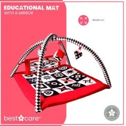 BabySenses For BestCare Contrasterende Educatieve Premium Babymat - Vormen Met Een Spiegel | Rood-Zwart-Wit | 77x77x40cm | + 0m | Montessori Speelgoed | 100% Katoen | Wasbaar In De Wasmachine | Oeko Tex Standaard 100 11 BabySenses For BestCare Contrasterende Educatieve Premium Babymat - Vormen Met Een Spiegel | Rood-Zwart-Wit | 77x77x40cm | + 0m | Montessori Speelgoed | 100% Katoen | Wasbaar In De Wasmachine | Oeko Tex Standaard 100 -babygyms Winkel 550x557 4