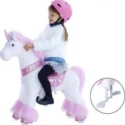 PonyCycle Eenhoorn Glitter Roze, Klein - U302 7 PonyCycle Eenhoorn Glitter Roze, Klein - U302 -babygyms Winkel 550x559 5