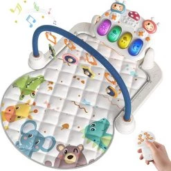 Babygym, Baby Cadeau - Jongen & Meisje, Dierenvriendjes Speelmat, Interactief Speelgoed - Multikleuren. -babygyms Winkel 550x561 1
