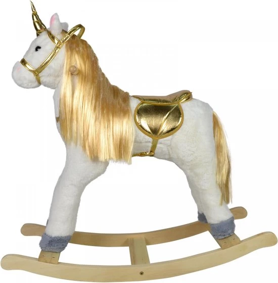 Infantastic GoodVibes - Hobbelpaard Voor Kinderen - Schommelpaard Unicorn - Stevige Constructie - Knuffelzacht Met Geluidseffecten - Gouden Eenhoorn 8 Infantastic GoodVibes - Hobbelpaard Voor Kinderen - Schommelpaard Unicorn - Stevige Constructie - Knuffelzacht Met Geluidseffecten - Gouden Eenhoorn - Afbeelding 8