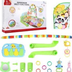 Deluxe HB Babygym - Zinaps Music Activity Mat, Baby Play Mat, Fitness Crawling Mat Met Soft Play Arch And Piano, Speel Boog Met 5 Verwijderbare Speelgoed Van 0 Maanden (groen) (WK 02129) -babygyms Winkel 550x566 3